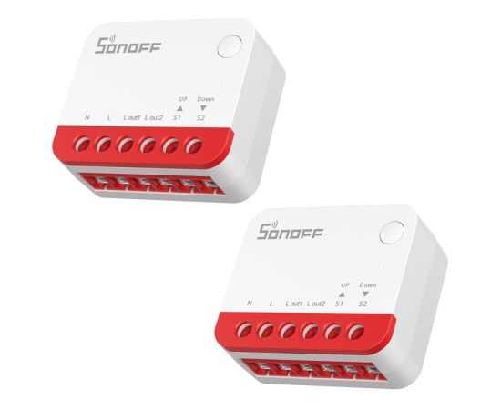 Smart ZigBee roller shutter switch Sonoff MINI-ZBRBS (2pak) Viedie slēdži