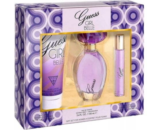 SET  Guess Girl Belle EDT100ml + BOY BALM 200ml + EDT 15ml Dāvanu komplekti