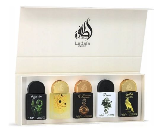 SET LATAFFA Pride Affection EDP spray 20ml + Tharwah Gold EDP spray 20ml +  1505 spray 20ml + Breeze spray 20ml + Shaheen Gold spray 20ml Dāvanu komplekti