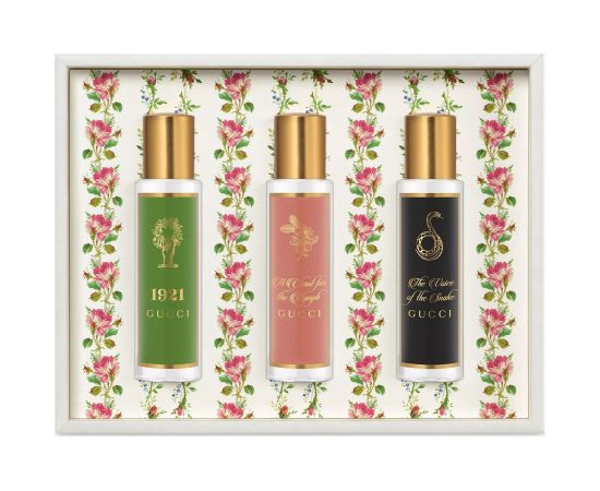 SET GUCCI The Alchemist's Garden 1921 EDP spray 15ml + Gucci A Chant For The Nymph EDP spray 15ml + Gucci The Voice Of The Snake EDP spray 15ml Dāvanu komplekti