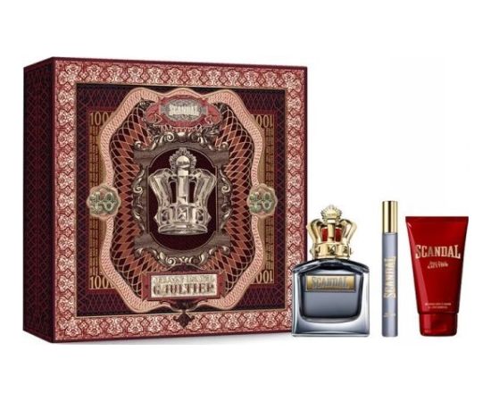 SET JEAN PAUL GAULTIER Scandal Pour Homme EDT spray 100ml + EDT spray 10ml + SHOWER GEL 75ml Dāvanu komplekti