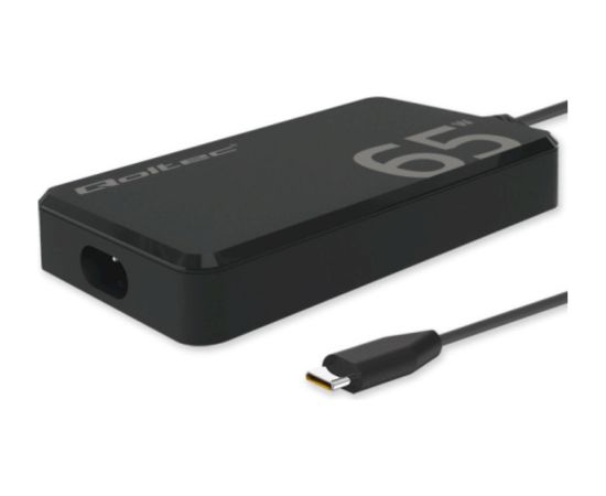 Qoltec GaN Super Fast Slim USB‑C Зарядное устройство для ноутбука 65W Зарядки для ноутбуков