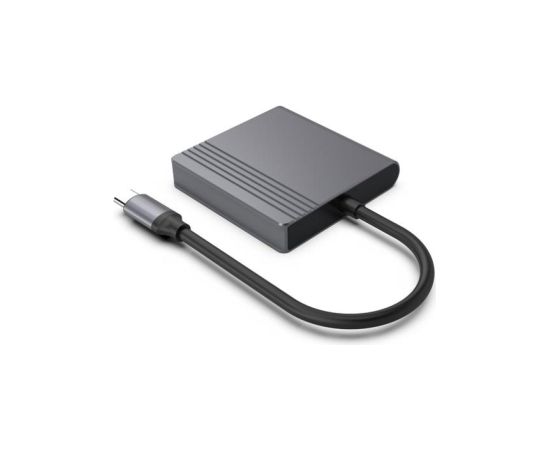 Dokstacija Gembird USB-C to HDMI + DP 4K 60Hz, black 18cm Dokstacijas portatīvajiem datoriem