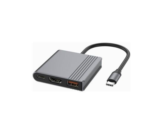 Dokstacija Gembird USB-C 3-in-1multi port (USBport + HDMI + USB-C video) PD 90W Dokstacijas portatīvajiem datoriem
