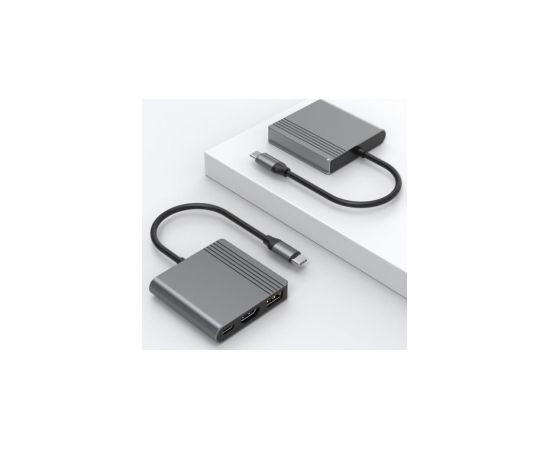 Dokstacija Gembird USB-C 3-in-1multi port (USBport + HDMI + USB-C video) PD 90W Dokstacijas portatīvajiem datoriem