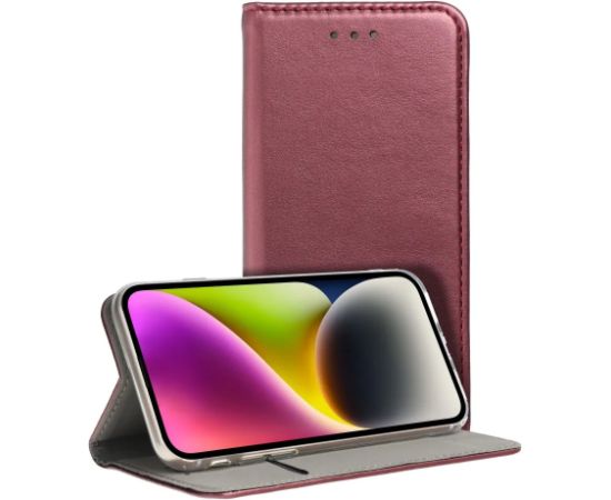 Case Smart Magnetic Samsung A576 A57 5G burgundy Neoriģinālie Maciņi