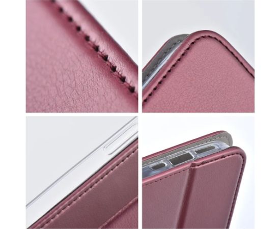 Case Smart Magnetic Samsung A576 A57 5G burgundy Neoriģinālie Maciņi