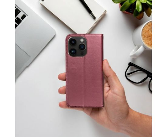 Case Smart Magnetic Samsung A376 A37 5G burgundy Neoriģinālie Maciņi