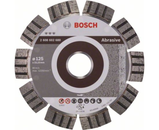 Dimanta griešanas disks Bosch BEST FOR ABRASIVE; 125 mm Различные диски