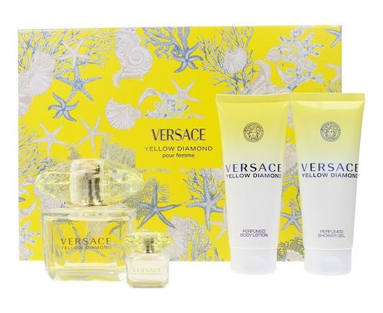 SET VERSACE Yellow Diamond Pour Femme EDT spray 90ml + SHOWER GEL 100ml + BODY LOTION 100ml Парфюмерные наборы