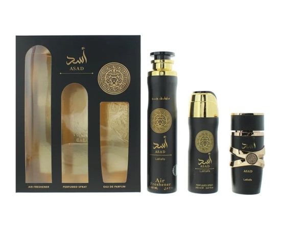 SET LATTAFA Asad EDP spray 100ml + DEO spray 200ml + AIR FRESHENER spray 300ml Jaunumi - Datori