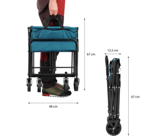 NC4306 saliekamā kempinga vagons TIRKĪZS 70L NILS CAMP Jaunumi - Sports