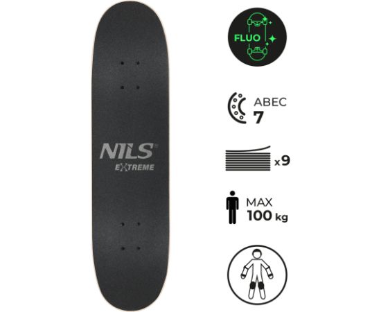 CR3108SA fluorescējošais SKATEBOARD LION NILS EXTREME Skrituļdēļi, Penibordi, Longbordi