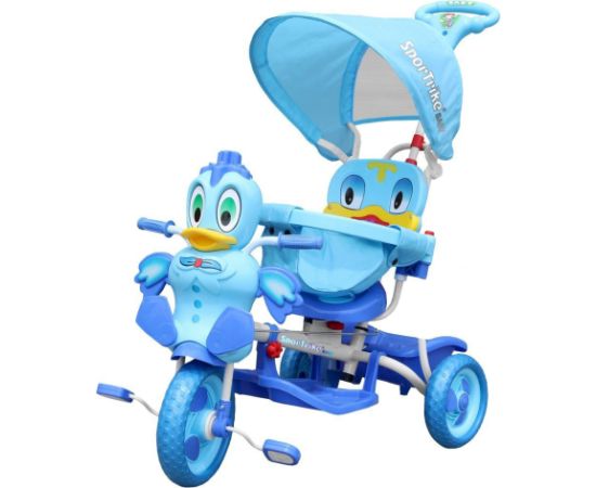 RoGer Duck Bērnu Trīsriteņu Velosipēds Ar Rokturi Zils Jaunumi, Bērnu preces