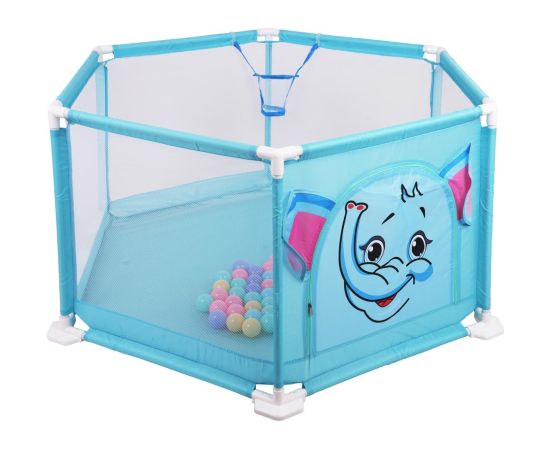 RoGer Elephant Bērnu Rotaļu Manēža Ar 50 Bumbiņām Manēžas, Sētiņas