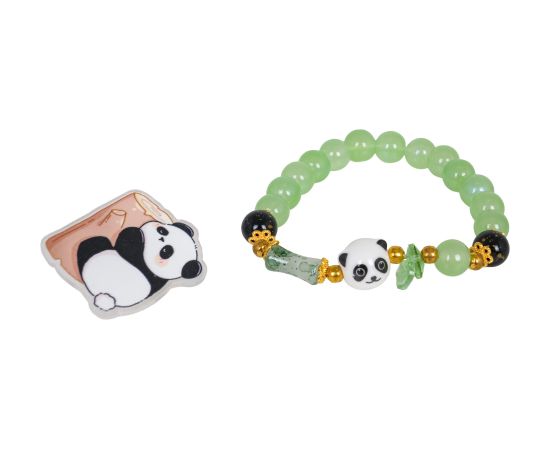 RoGer Panda Bērnu Rotaslietu Komplekts Ar Rokassprādzi Lelles