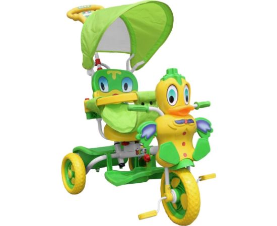 RoGer Duck Bērnu Trīsriteņu Velosipēds Ar Rokturi Zaļš Jaunumi, Bērnu preces