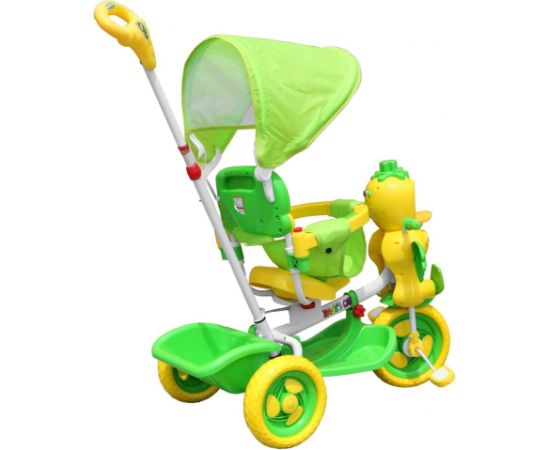 RoGer Duck Bērnu Trīsriteņu Velosipēds Ar Rokturi Zaļš Jaunumi, Bērnu preces