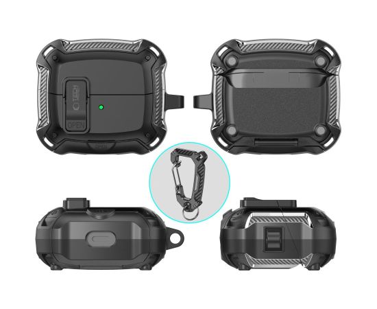 Tech-Protect Carbonox MagSafe Samsung Galaxy Buds 3 | 3 FE | 3 Pro melns Austiņas