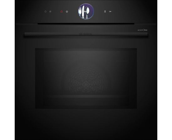 Bosch HMG976KB1 Black Iebūvējama cepeškrāsns ar mikroviļņu funkciju PyroClean HomeConnect Cepeškrāsnis, iebūvējamas