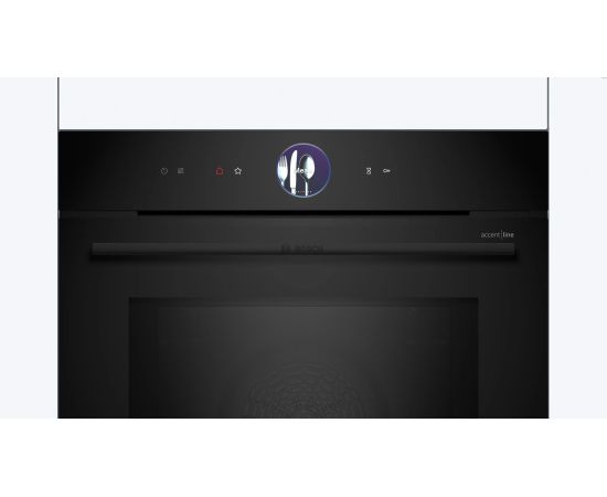 Bosch HMG976KB1 Black Iebūvējama cepeškrāsns ar mikroviļņu funkciju PyroClean HomeConnect Cepeškrāsnis, iebūvējamas