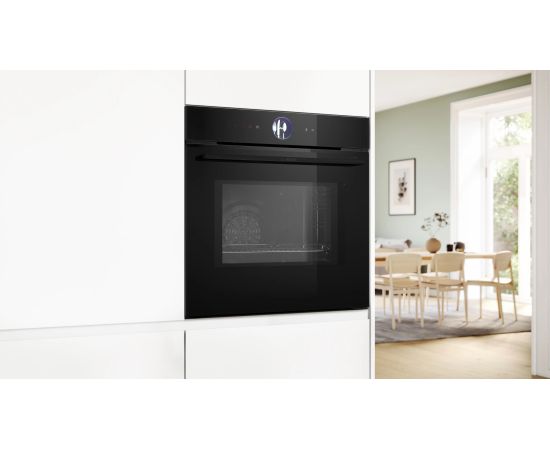 Bosch HMG976KB1 Black Iebūvējama cepeškrāsns ar mikroviļņu funkciju PyroClean HomeConnect Cepeškrāsnis, iebūvējamas
