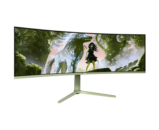 Arozzi Nova 49 " VA 32:9 165 Hz 4 ms 5120 x 1440 pixels 350 cd/m² HDMI ports quantity 2 Forest Green Monitori