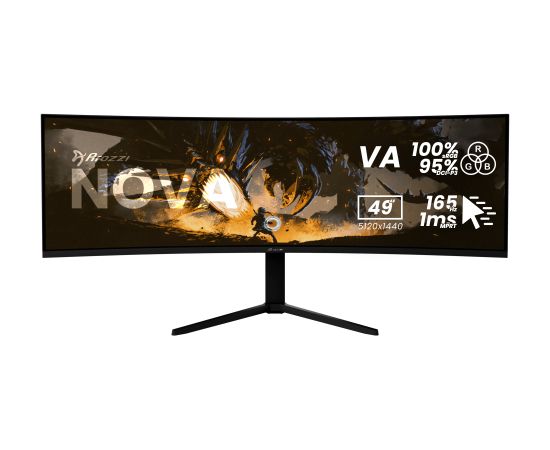 Arozzi Nova 49 " VA 32:9 165 Hz 4 ms 5120 x 1440 pixels 350 cd/m² HDMI ports quantity 2 Black LED / LCD мониторы