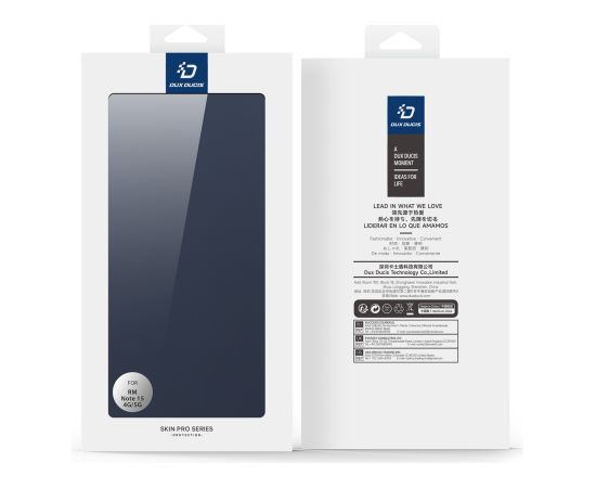 Case Dux Ducis Skin Pro Xiaomi Redmi Note 15 4G/Redmi Note 15 5G black Neoriģinālie Maciņi