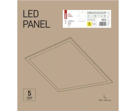 Светодиодная панель 60х60см, 34Вт, 4000К, 4200лм, LEXXO, EMOS Modernās lampas