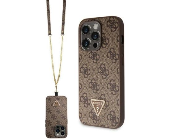 Guess Crossbody 4G Metal Logo Back Case Aizsargapvalks Priekš Apple iPhone 15 Pro Neoriģinālie Maciņi