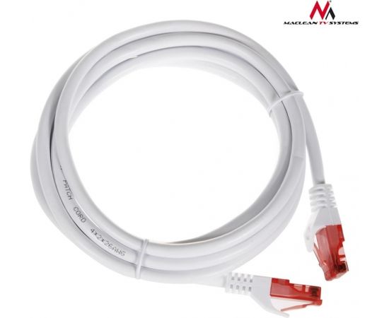 Maclean MCTV-303W Patchcord UTP cat6 Cable plug-plug 3m white