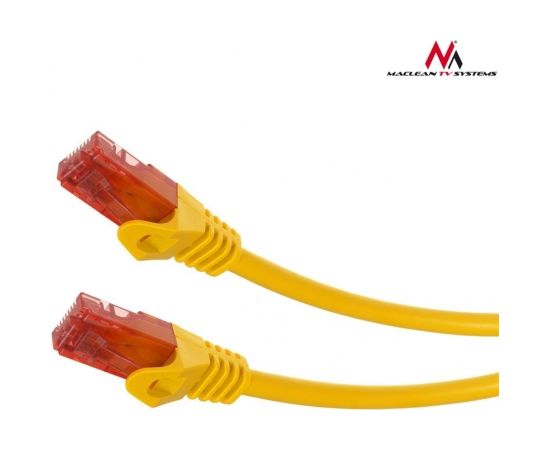 Maclean MCTV-301Y Patchcord UTP cat6 Cable plug-plug 1m yellow