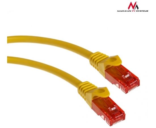 Maclean MCTV-301Y Patchcord UTP cat6 Cable plug-plug 1m yellow