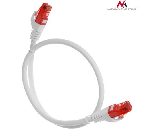 Maclean MCTV-300W Patchcord UTP cat6 Cable plug-plug 0,5m white