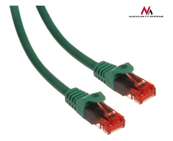 Maclean MCTV-301G Patchcord UTP cat6 Cable plug-plug 1m green