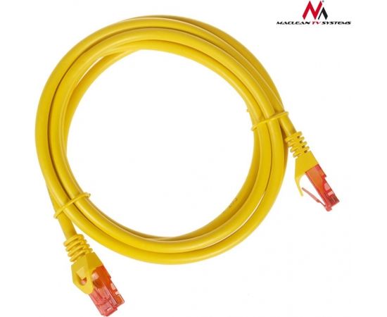 Maclean MCTV-303Y Patchcord UTP cat6 Cable plug-plug 3m yellow