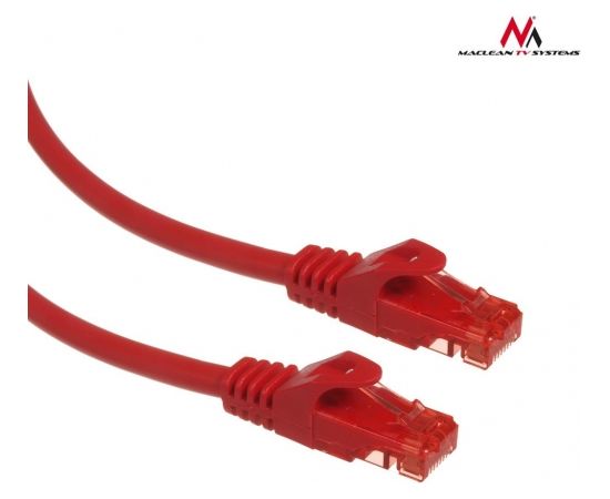 Maclean MCTV-302R Patchcord UTP cat6 Cable plug-plug 2m red