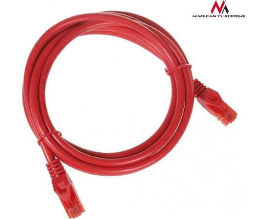 Maclean MCTV-303R Patchcord UTP cat6 Cable plug-plug 3m red