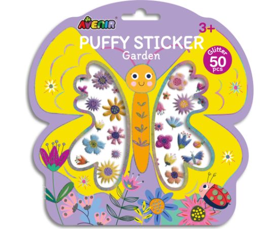 AVENIR Pufīgās uzlīmes Dārzs Radošās rotaļlietas
