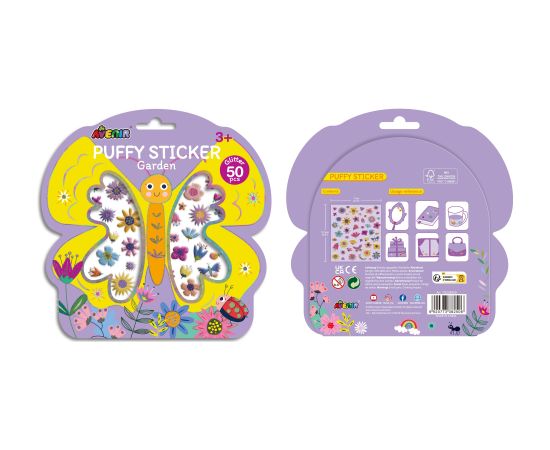 AVENIR Pufīgās uzlīmes Dārzs Radošās rotaļlietas