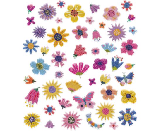 AVENIR Pufīgās uzlīmes Dārzs Radošās rotaļlietas