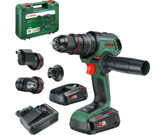 Bosch Powertools cordless combi drill driver AdvancedImpact 18V-80 QuickSnap (green, 2x Li-ion battery 2.5Ah, case, POWER FOR ALL ALLIANCE) Новинки Для дома и сада 