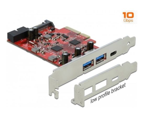 DeLOCK PCIe x4> 1x USB-C / 2xUSB-A / 1xUSB3.0 Jaunumi - Datori