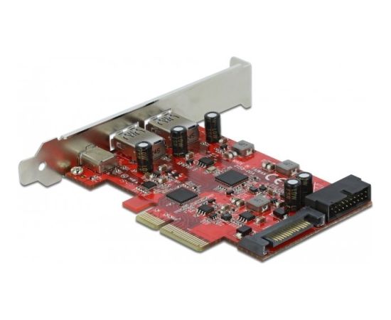 DeLOCK PCIe x4> 1x USB-C / 2xUSB-A / 1xUSB3.0 Jaunumi - Datori