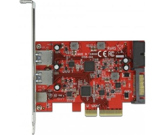 DeLOCK PCIe x4> 1x USB-C / 2xUSB-A / 1xUSB3.0 Jaunumi - Datori