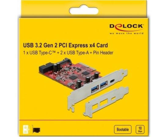 DeLOCK PCIe x4> 1x USB-C / 2xUSB-A / 1xUSB3.0 Jaunumi - Datori