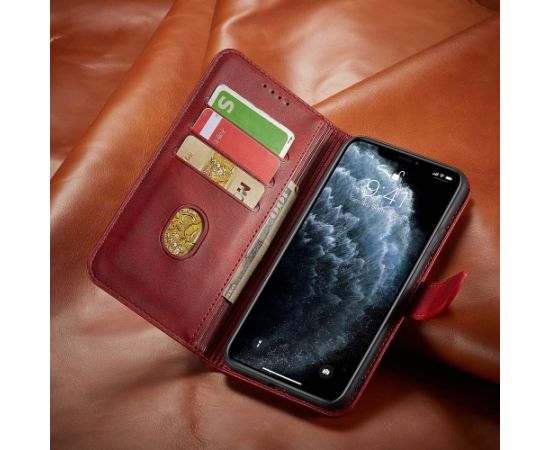 Wallet Case Samsung S938 S25 Ultra red Neoriģinālie Maciņi