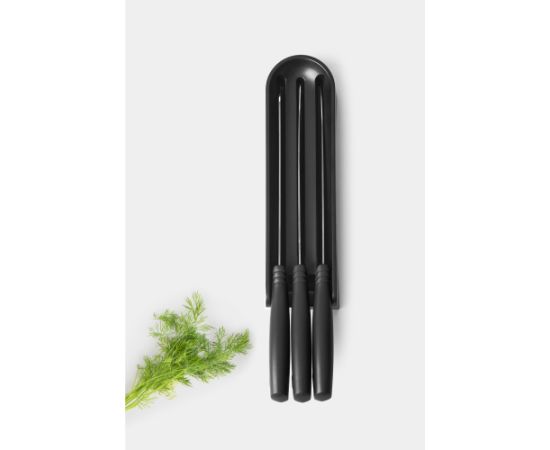 BRABANTIA Atvilktņu nažu bloks un naži Tasty+, Dark Grey - 123023 Машины для мороженого