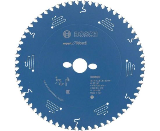 Griešanas disks kokam Bosch Expert for Wood; 270x30x2,8 mm; Z60 Zāģripas